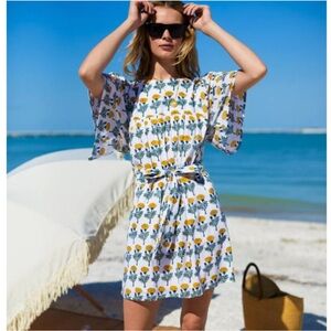 Emerson Fry White and Yellow Floral dress